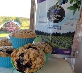 Recette : Muffins aux camerises, aux dattes et aux courgettes